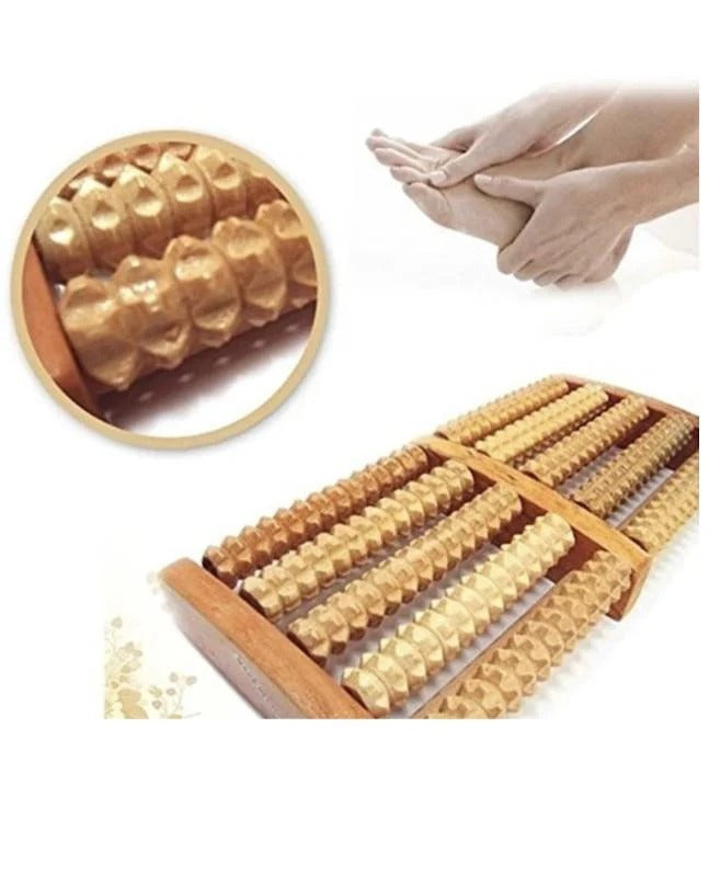 Wooden 6 Roller Foot Massager 🔥 | Flat 40% Off